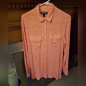 Womens size large, L/S 95% rayon , 5% spandex,  lands end shirt, dark and light